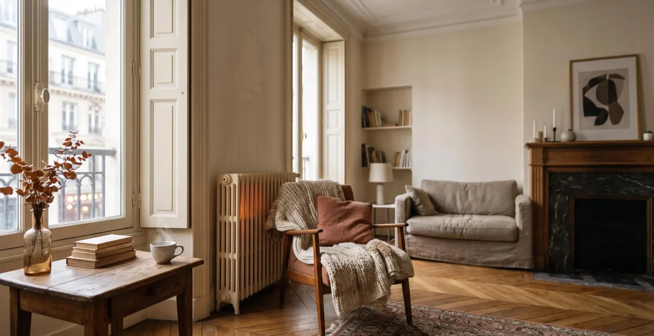 Foyer français lumineux et confortable illustrant les économies d'énergie sans travaux coûteux